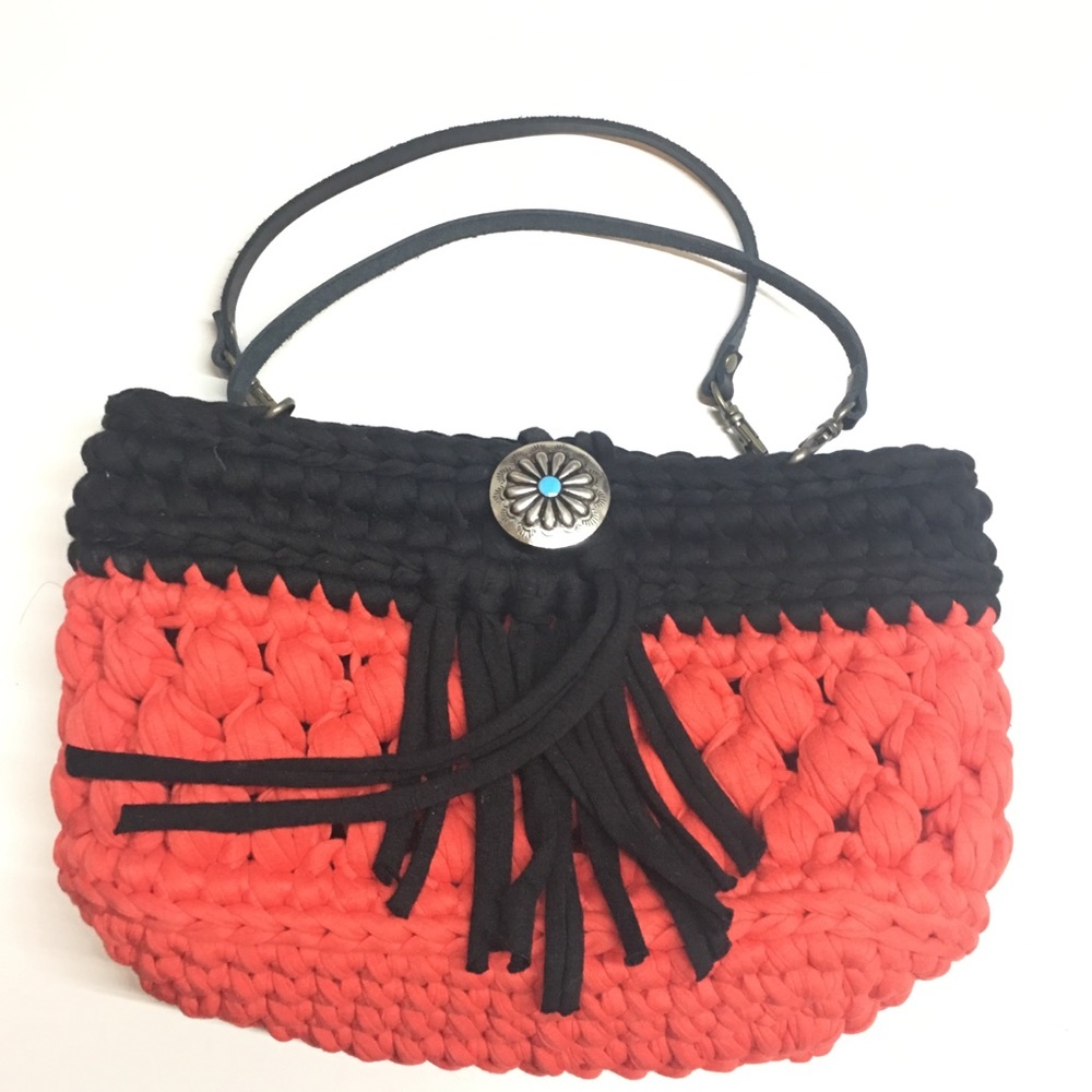 Handmade Boho red mini handbag native american